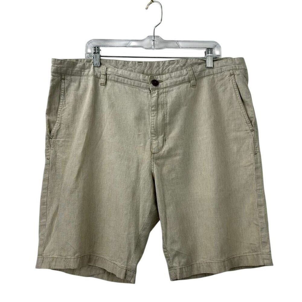 Tommy Bahama Men's Size 38 Beige Linen Blend Shorts With Pockets
